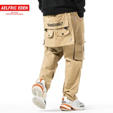Aelfric Eden хип-хоп штаны карго с карманами мужские модные уличные брюки Харадзюку эластичные талии повседневные спортивные штаны джоггеры