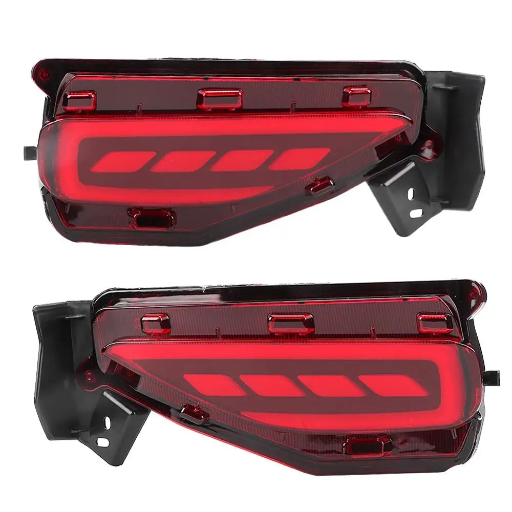 

2 pcs 12V waterproof high-brightness Car Silicone LED Rear Bumper Reflector Brake Tail Light Fit for Toyota Fortuner 15-16