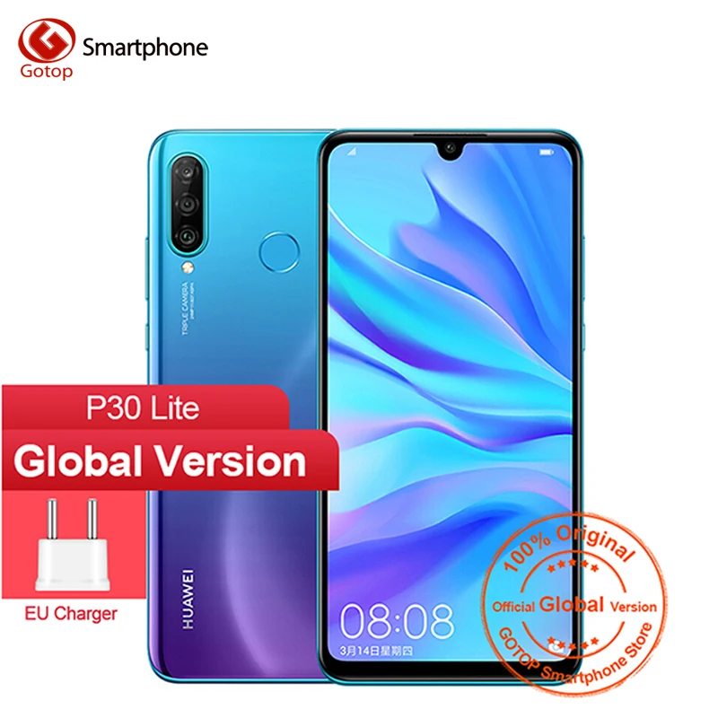 Глобальная версия HUAWEI P30 Lite NOVA 4E смартфон 6 15 дюймов Kirin 710 Восьмиядерный мобильный