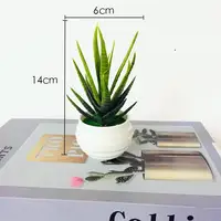 Mini Artificial Aloe Plants Bonsai Small Simulated Tree Pot Plants Fake Flowers Office Table Potted Ornaments Home Garden Decor 4