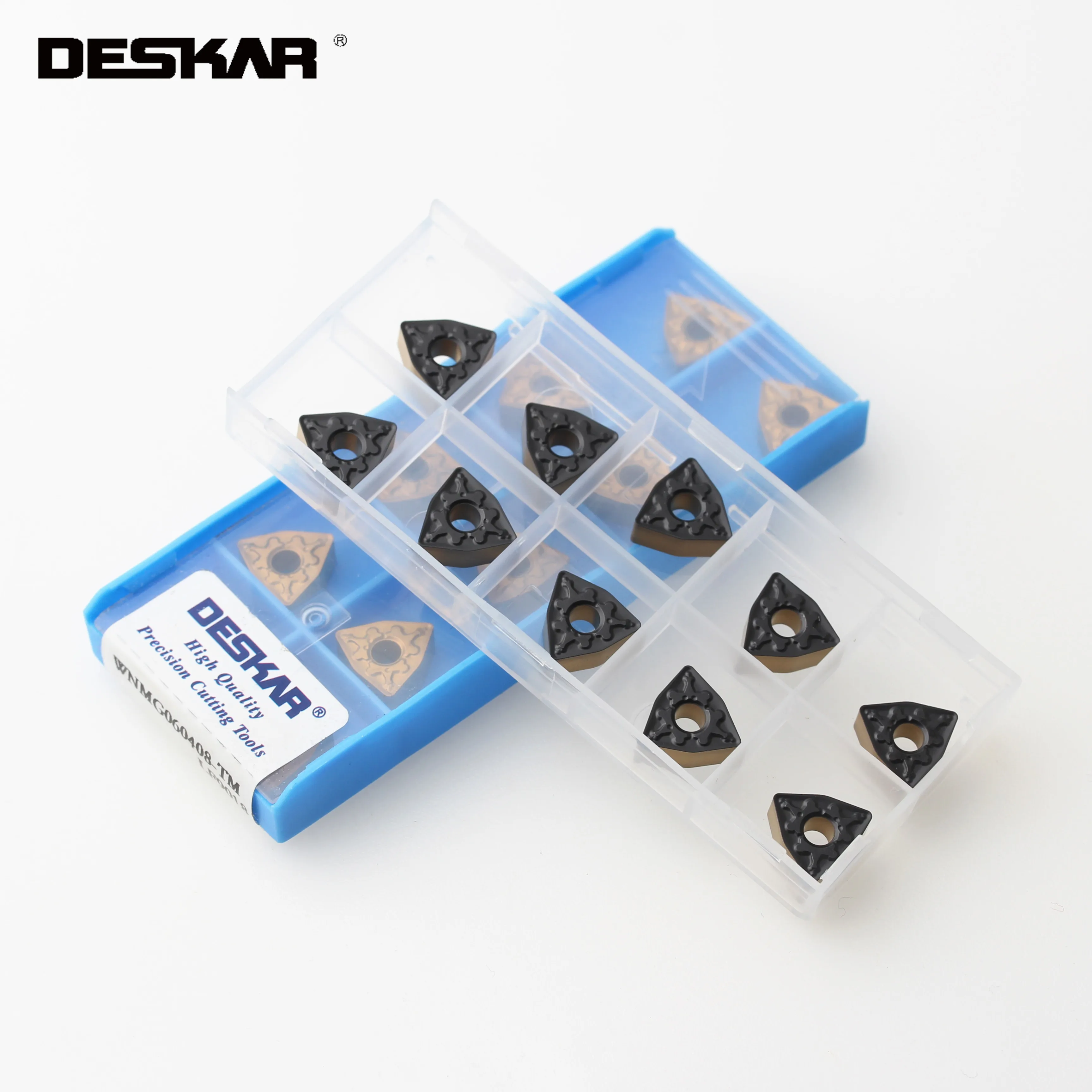

10PCS DESKAR WNMG060404 WNMG060408 TM LF9218 Two-color Carbide Inserts CNC Lathe Cutting WNMG Turning Tools For Metal Machine