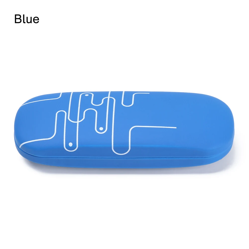 3-Blue 1 шт. модный красивый Чехол для очков для чтения для мужчин, женщин и детей, кожаные очки для глаз, жесткий защитный чехол для солнцезащитных очков, чехол - Цвет: 3-Blue