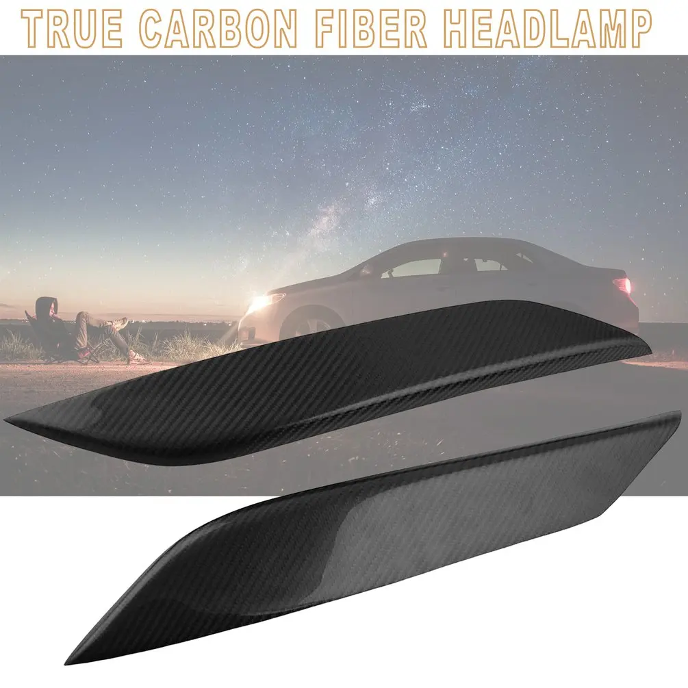 Auto Accessories Real Carbon Fiber Light Eyebrow Sticker Big Light Cover For Nissan 03-08 Car Accessories