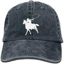 Джинсовая бейсболка для взрослых с изображением лошади ковбоя