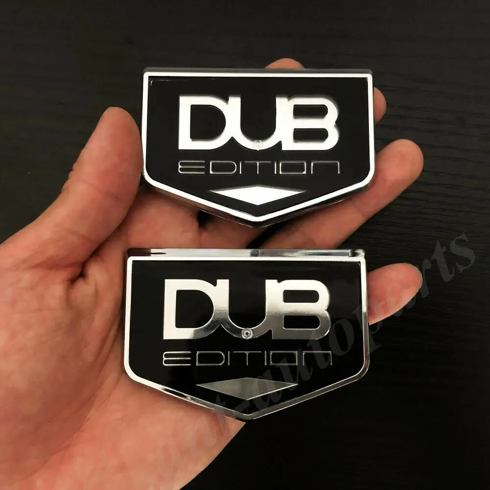 

2pcs 3D DUB Edition Car Trunk Rear Fender Side Emblem Badge Decal Sticker