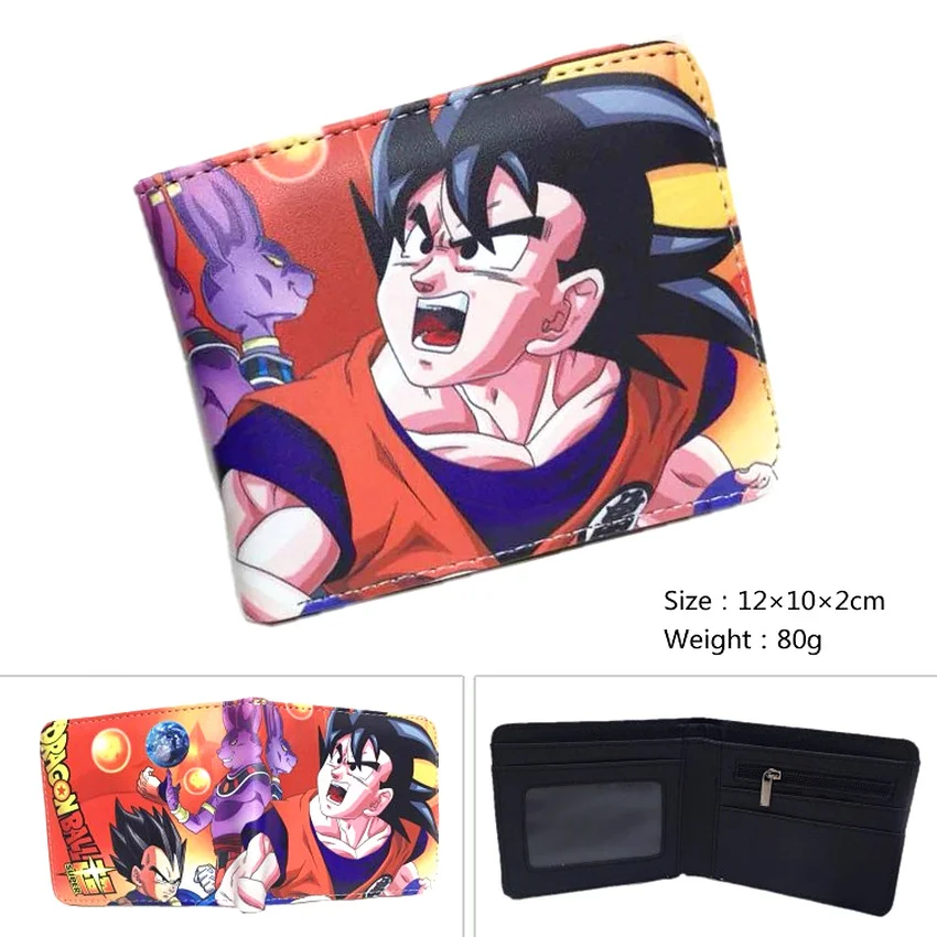 Аниме Dragon Ball Z Goku кошелек pu короткий двойной фото держатель для карт мультфильм кошелек для мальчиков и девочек студенческий кожаный карман для монет moneybag
