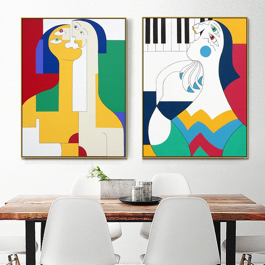 Modern Abstract Figure Family Canvas Painting Gallery Mother Gift Wall Art Poster Print Picture Living Room Home Decoration | Дом и сад
