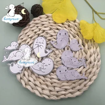 

Bunnymoon seal Metal Cutting Dies Stencils for DIY Scrapbooking/photo Album stamps Decorative Embossing DIY Paper Card