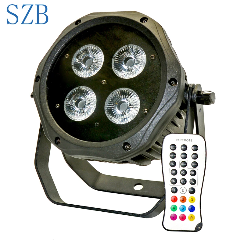 

4x18W Waterproof High Brightness Battery Power LED Flat Par Can Light Wireless DMX for Wedding Party LED Par Light/SZB-G3034A