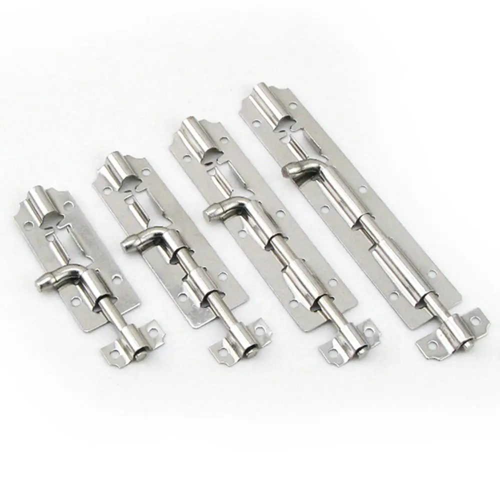2 Pack Door Bolt for Wooden Gates Stainless Steel Door Bolts, Lock Sliding Bolts for Indoor and Outdoor 4 Inch, with Screws
