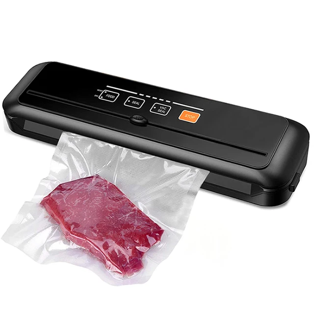 YUMYTH Household Food Vacuum Sealer Packaging Machine Sous Vide Bags Vacuum Packaging Packer Vacuum Bags for Food Storage T287 21 PC Black