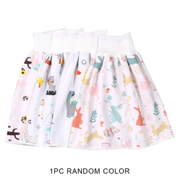 

Home High Waist Outdoor Camping Bedroom Skirt Shape Soft Cotton Random Color Protect Belly Breathable Waterproof Baby Diaper