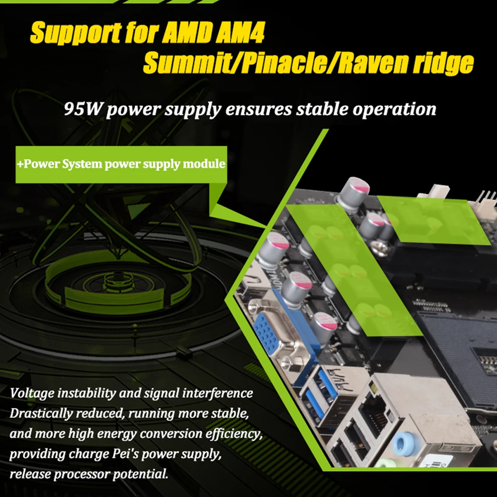 MAXSUN am4 Challenger a320m-vh R2.0 AMD Материнская плата mATX двухканальная DDR4 1000M LAN SATA3.0 USB3.1 VGA HDMI 5 фазный mainb