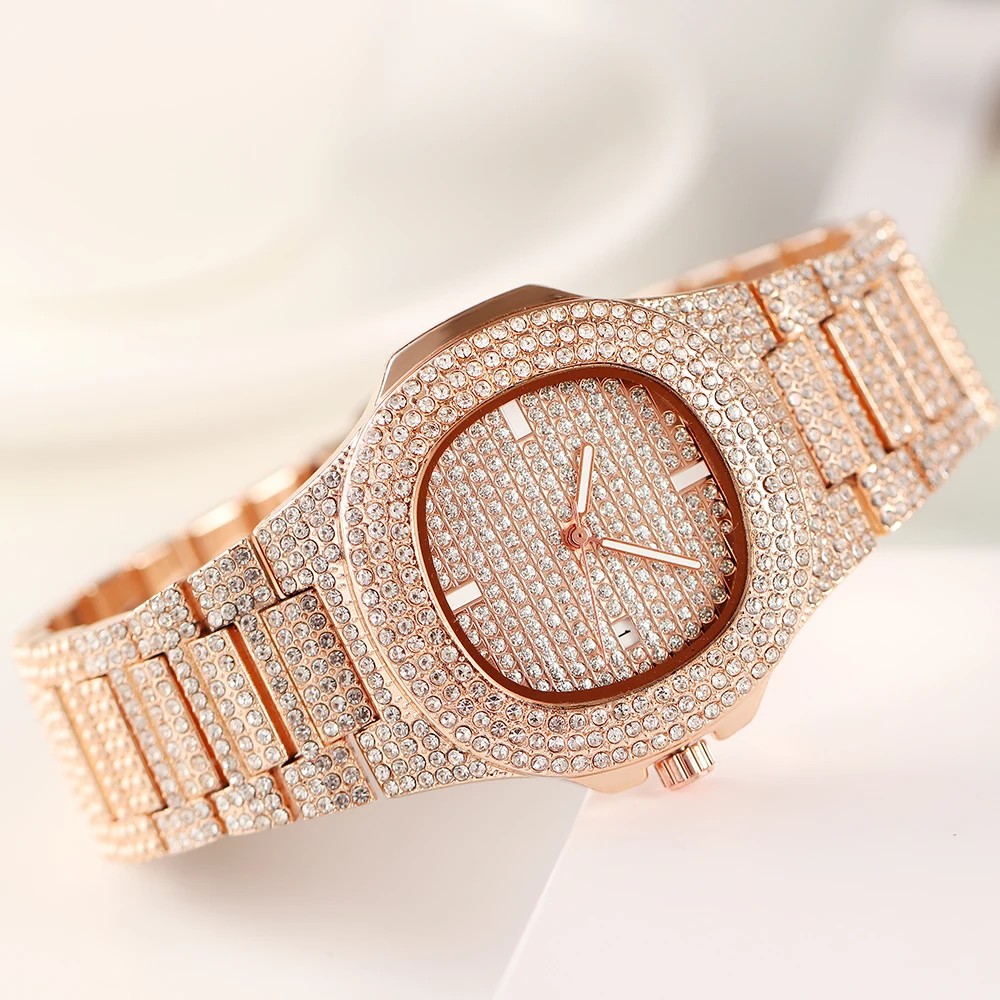 ARLANCH, роскошные женские часы, бриллиантовая сталь, водонепроницаемые, автоматический календарь, зеленые кварцевые наручные часы для женщин, Relogio Masculino