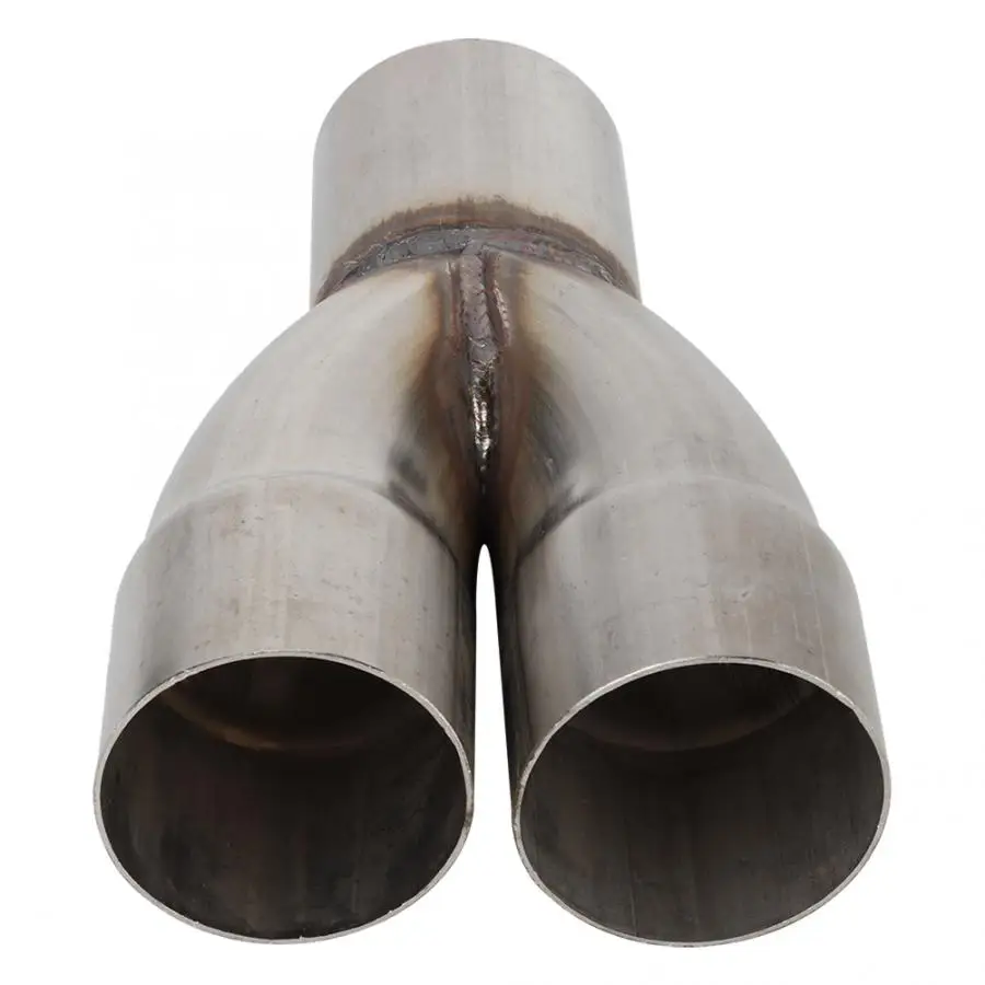 Универсальная Нержавеющая вытяжка Y Pipe Adapter 2.5in OD inlet to 2.5in ID Dual аксессуары для мотоциклов выхлопная труба