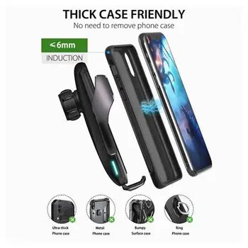 

Car Wireless Charger Automatic Clamping phone Holder Qi Induction For iPhone Huawei Holder Xs Charger Infrared LG X4Y4