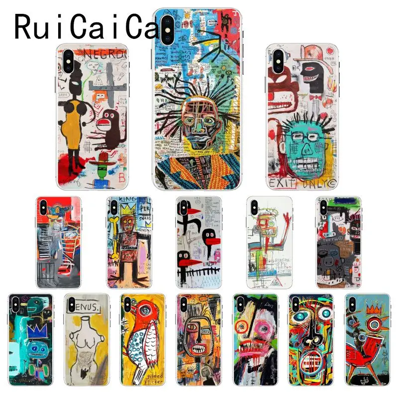 Чехол Ruicaica Jean Michel Basquiat Art Graffiti Smart чехол для телефона iPhone 6S 7 7plus 8 8Plus X Xs MAX 5 5S XR 11 Pro Max