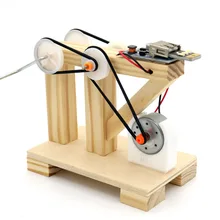 DIY Dynamo Generator Model drewniany eksperyment naukowy zabawki dla dzieci nauka fizyki zestawy edukacyjne projekty szkolne STEM