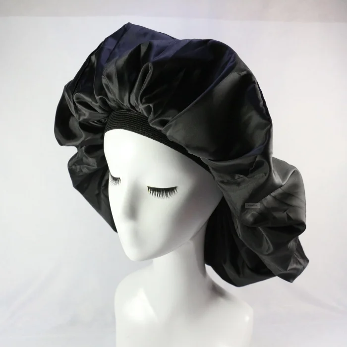 

1pc Big Salon Cap Satin Bonnet Cap Sleep Night Cap Hair Cover Hat for Curly Springy styling accessories