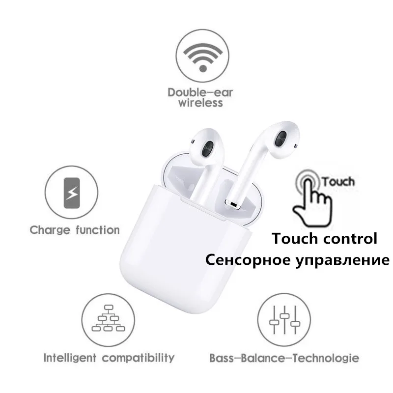 True Wireless Stereo Earbuds i12 TWS Bluetooth Earphone Mini Wireless Headphones Touch Headset fone de ouvido PK i7s i9s i11