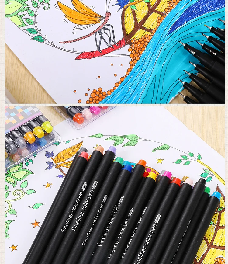 24 цвета, 0,38 мм, нейтральная гелевая ручка, маркеры, Fineliner, ручка для школы, офиса, набор ручек, Kawaii, художественная чернильная ручка, принадлежности, милые 04031