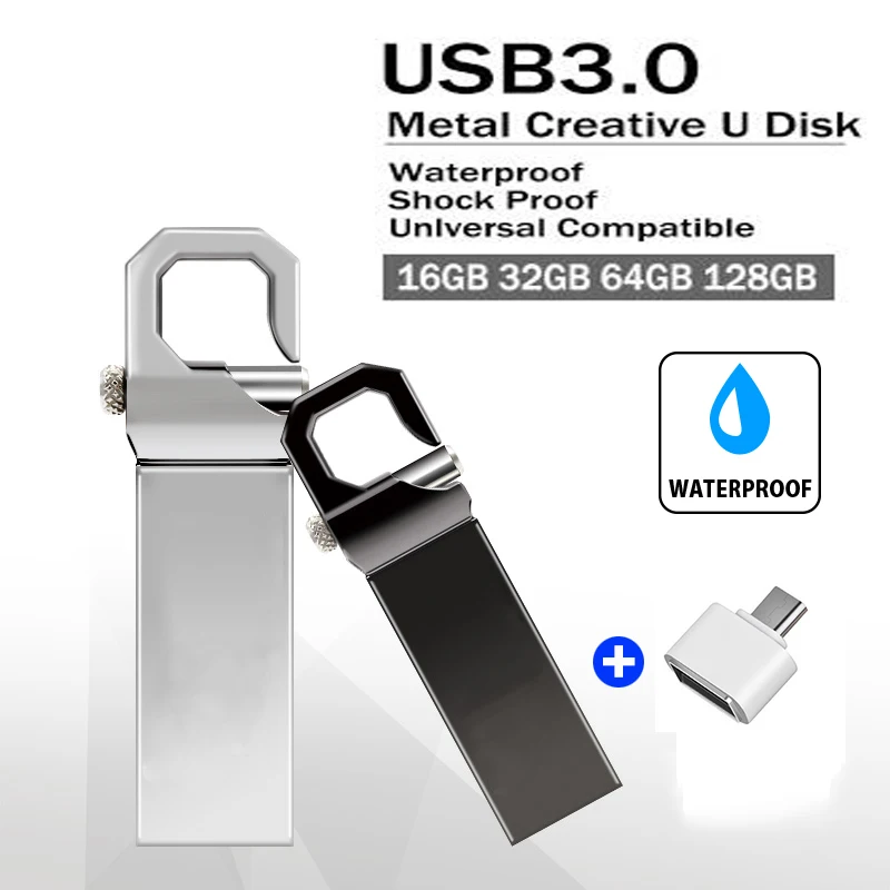 Быстрая скорость USB 3,0 Флешка 128 Гб OTG USB флэш-накопитель 256 ГБ 128 Гб металлический накопитель 64 ГБ 32 ГБ 16 ГБ Memoria USB карта памяти