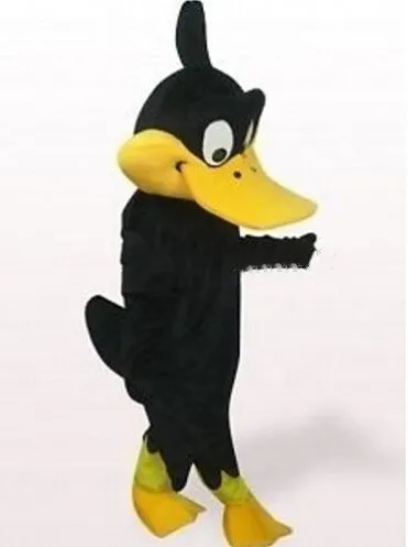 Костюм-талисман Daffy для взрослых с изображением черной утки нарядный костюм