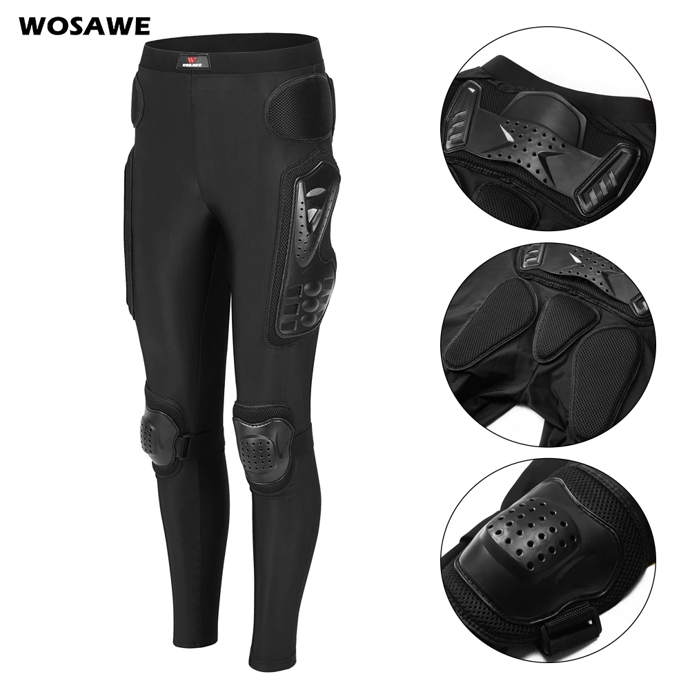 WOSAWE Motorcycle Armor Pants Motorbike Protective Trousers Breathable Roller Skates Thigh Hip Butt Protection Sports Pant | Автомобили и