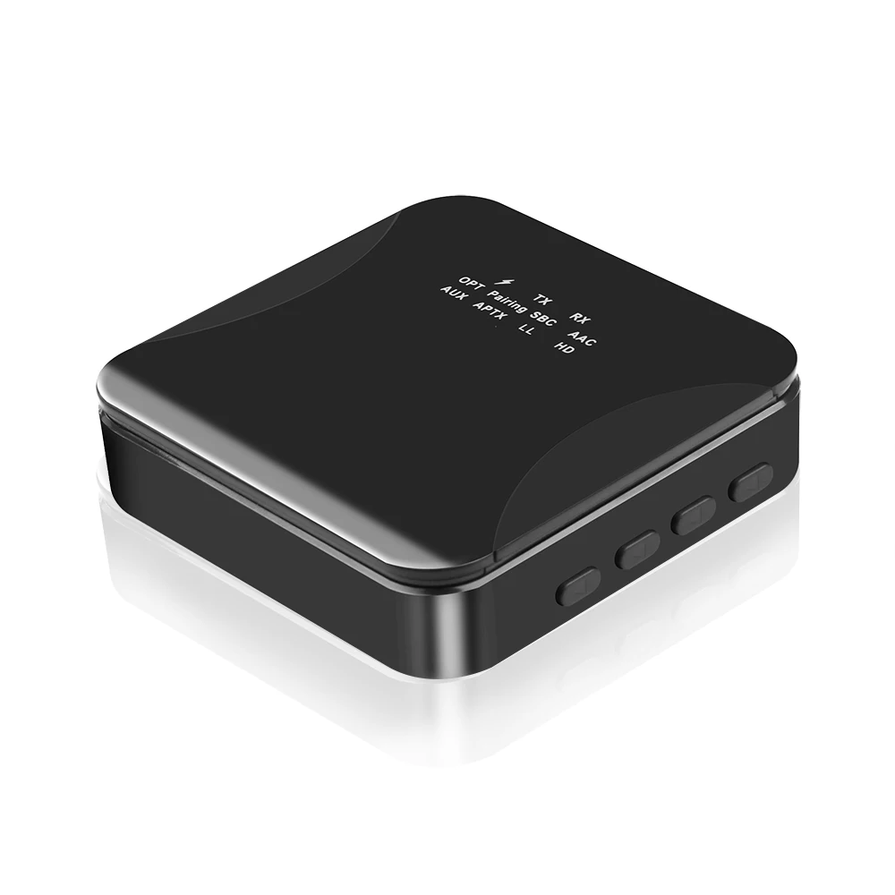 Черный Kebidu Bluetooth 5,0 передатчик приемник aptX беспроводной адаптер HD LL Bt аудио Музыка 3,5 мм 3,5 AUX Jack/SPDIF/RCA для ТВ ПК автомобиля - Цвет: Черный