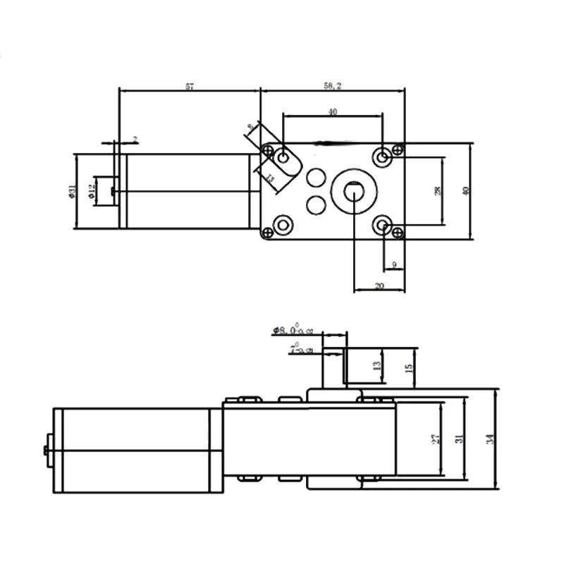 Мотор редуктор DC турбо червячный двигателя для дистанционного управления штор
