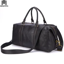 MISFITS, натуральная кожа, мужская дорожная сумка, повседневная, ручная, багажная сумка, большая емкость, для выходных, для путешествий, вещевой мешок, бизнес, мужская сумка на плечо