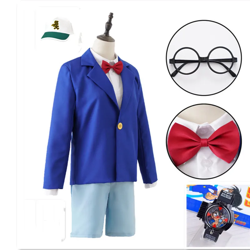 Мужской и детский костюм для косплея аниме на Хэллоуин комплект униформы Konan часы