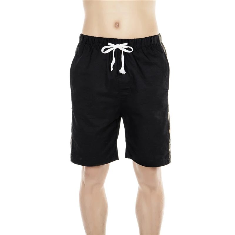 Men Swimwear Shorts Pockets Swimming Bathing Boxer Beach Wear Briefs Surf Lightweight Workout Shorts Male Swimsuits Pants Black