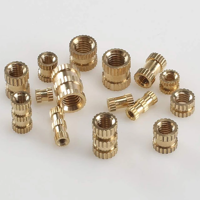 Keadic 460 Pieces M2 M3 M4 M5 Female Thread Knurled Nut Brass Threaded  Insert Embedment Nuts Assortment Kit, Perfect for Fastening Fixing  Injection