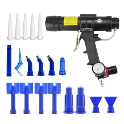 Hifeton – pistolet pneumatique en caoutchouc à vitesse réglable, pistolet de pulvérisation de mastic pour verre, Kit de pistolet à Air comprimé pour calfeutrage, 310ML 