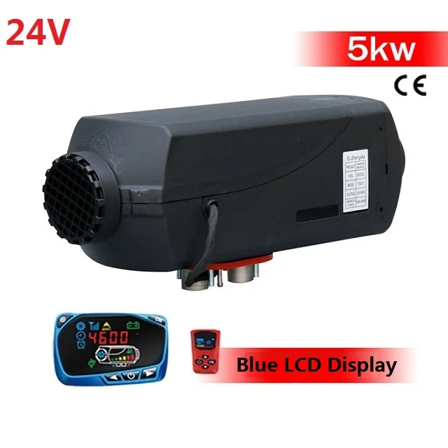 12 V-24 V 5000W светодиодный пульт дистанционного управления голосовой английский автомобильный Дизели Воздушный стояночный отопитель RV лодки/у грузовых автомобилей Шины прицеп бильярдные аксессуары высокого качества - Цвет: Blue24V