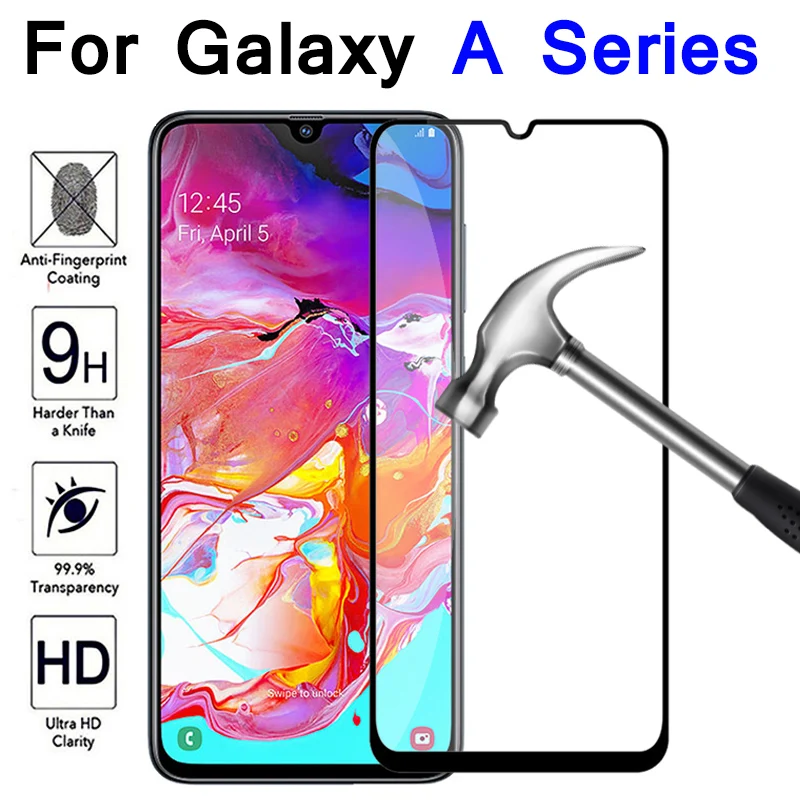 

3D Full Cover Tempered Glass For Samsung A70 Glass Protector on For Samsung Galaxy A10 A20 A40 A50 A70 Protective Film A 70 Glas
