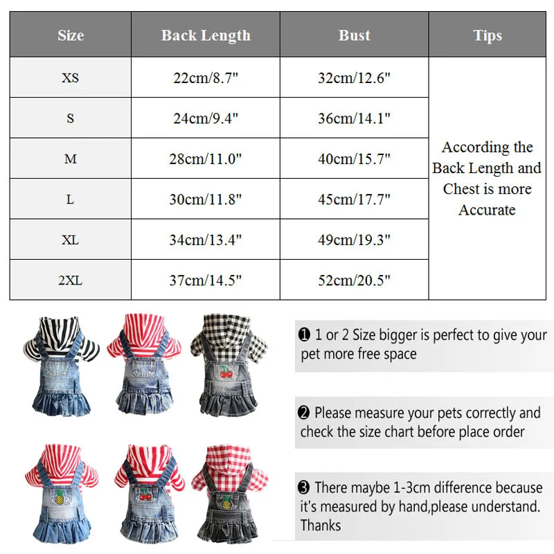 XS-2XL Denim Dog Clothes Cowboy Pet Dog Coat Wholesale