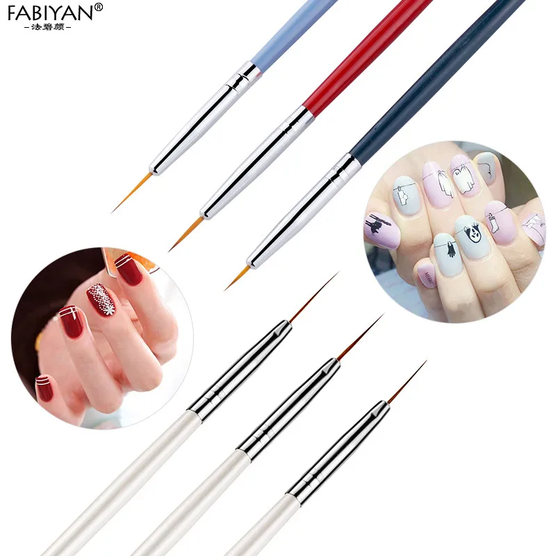 Nail Art Liner Полоса Ручка Живопись Цветок Акриловых УФ Гель Лак 3D Советы Дизайн