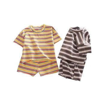 

2020 Summer Boys Clothing Set Striped Tops Shorts 2 Pcs Infant Girls Set Casual Boys Clothes