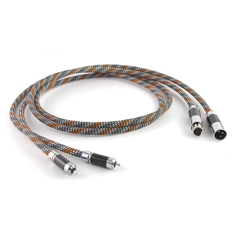 Соединительный кабель OFC XLR к RCA Audio Hifi с разъемом из углеродного волокна|rca to|rca to