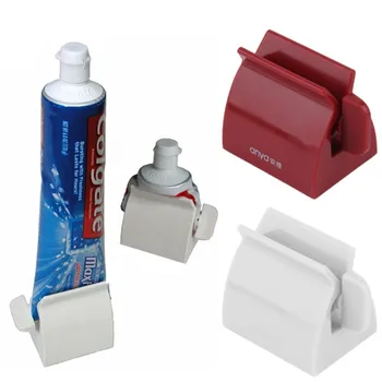 

2Colors Rolling Tube Tooth Paste Squeezer Toothpaste Dispenser Toothpaste Clip Holder Bathroom Set Accessories