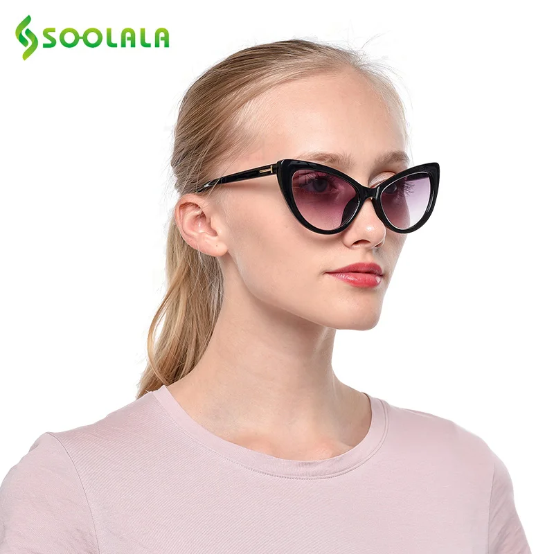 SOOLALA очки для чтения «кошачий глаз» женские и мужские большие очки для чтения+ 0,5 0,75 1,25 1,75 2,25 до 4,0 пользовательские очки для пресбиопии