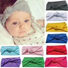 Детская лента для волос в европейском и американском стиле; повязка на голову из эластичной ткани с узлом; Детский головной убор; аксессуары для волос; лента для волос Qmilch