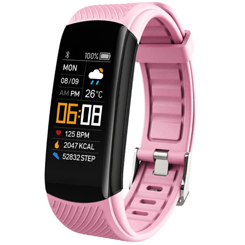 2021 Fitness Bracelet Blood Pressure Measurement Pedometer Smart Band Hear Rate Monitor Waterproof Health Fitness Tracker Watch 