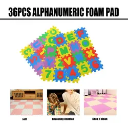 Tapis de dessin animé pour bébé, 36 pièces/ensemble, 5x5cm, motif Alphabet anglais, Puzzle, jouets pour enfants, tapis d'apprentissage en mousse EVA, tapis de Yoga 
