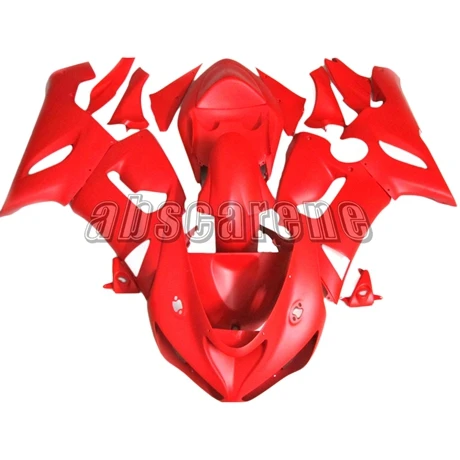 Полный обтекатели для Кавасаки ZX6R ZX-6R 2005 2006 05 06 впрыскивание, АБС-пластик обтекатель мотоцикла глянцевый блестящие красные кузов