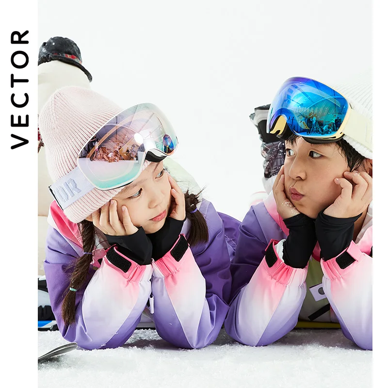 VECTOR Kids – lunettes de Ski pour enfants, grande sphérique