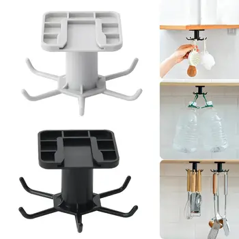 

Punch-free Kitchen Wall Storage Rack Rotating Hook Spatula Spoon Kitchen Utensils Wall-mounted Artifact Wall Storage Hook Tools