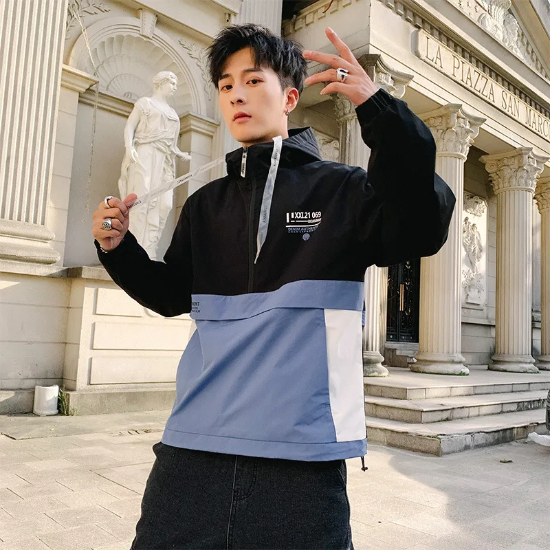 

INS Korean-style Pullover Jacket Men's Couples Celebrity Style 2019 New Style Autumn Casual Jacket Men's Straight